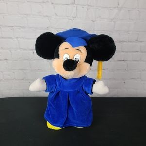 Mickey Graduate Stuffy. Blue robes and cap.